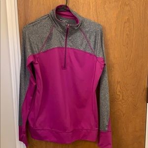 Purple 1/4 zip lightweight running jacket